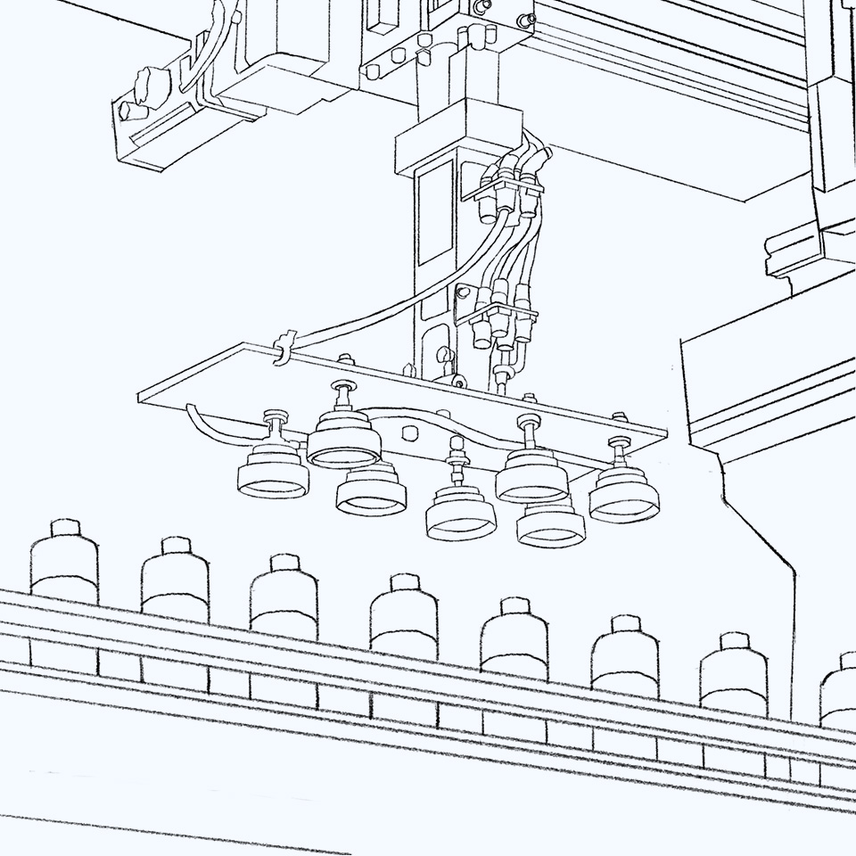 包裝線(xiàn)整體規(guī)劃瓶蓋配套設(shè)備